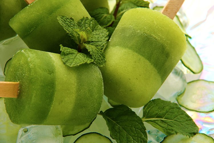 Picolé de suco verde, sobremesas saudáveis