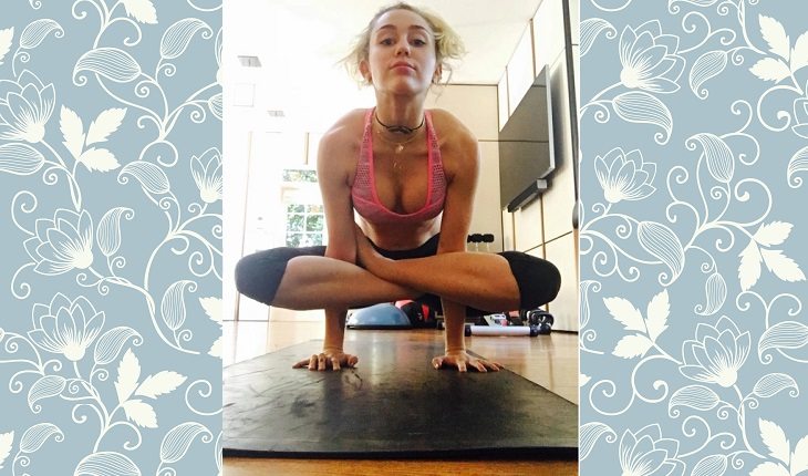 Celebridades que praticam yoga: MILEY CYRUS