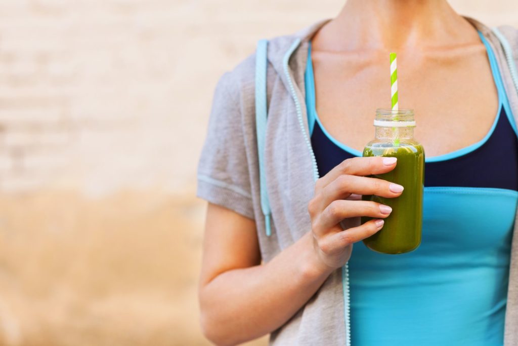 suco verde detox corrida