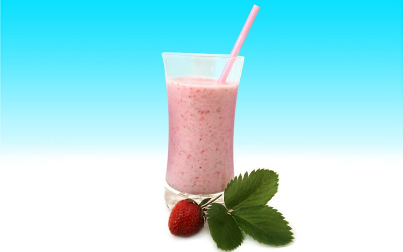 Milk-shake fit de morango