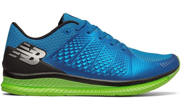 modelo fuel cell azul com amortecedor verde da new balance