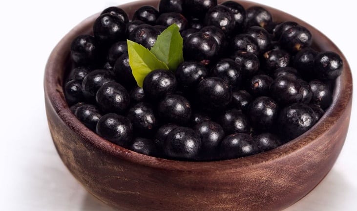 Frutos de açaí para atletas