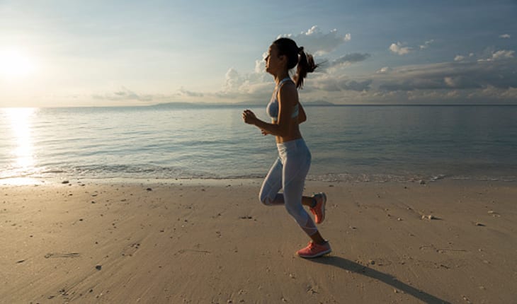 treino na praia