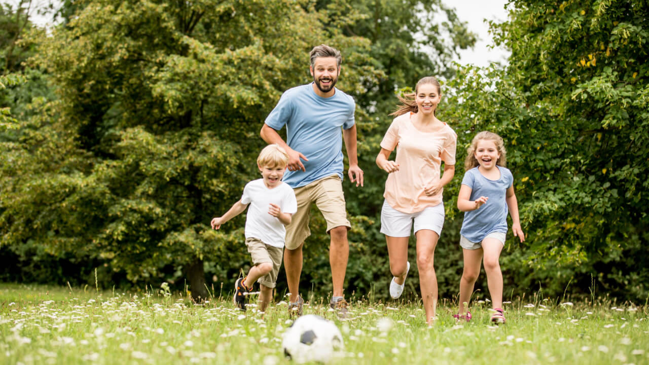 Exercício físico entre família