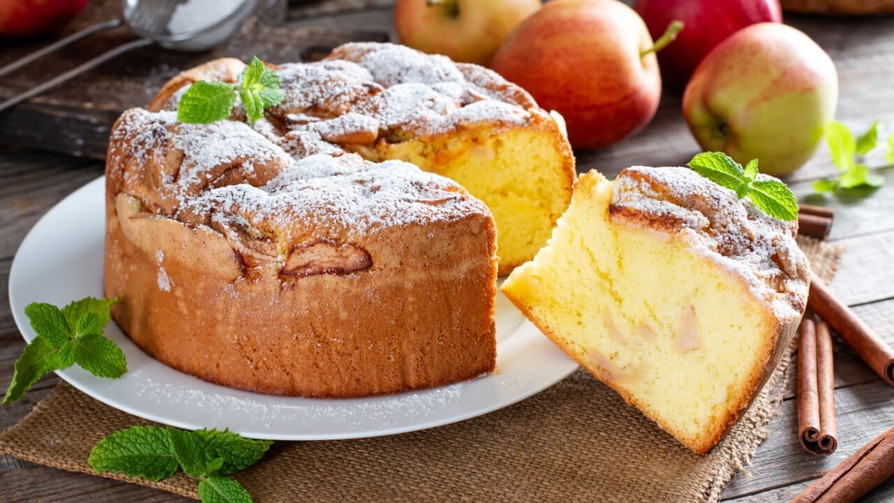 Receita de bolo de maçã com farinha