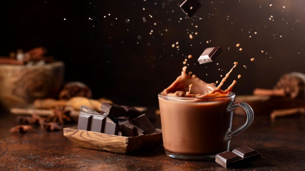 Chocolate quente proteico