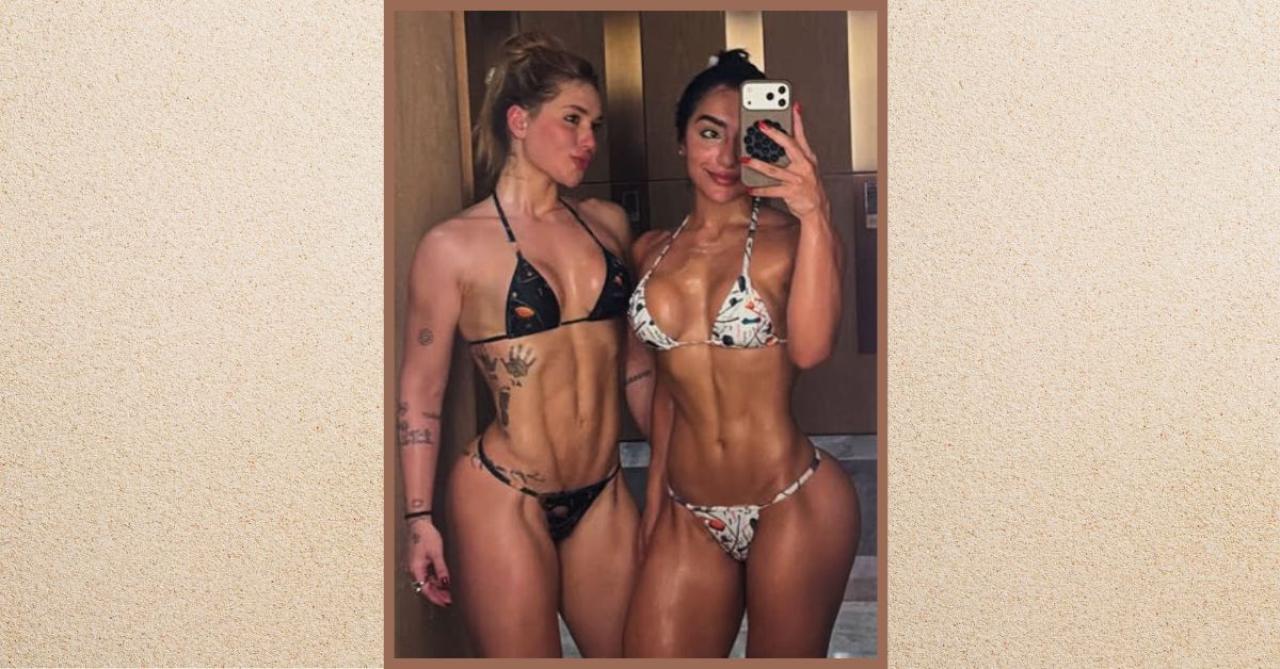 Virgínia e amiga curtindo sauna em Dubai