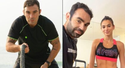 Montagem de duas fotos. À esquerda, Chico Salgado; à direita, o personal com Bruna Marquezine