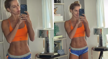 Deborah Secco surge com barriga chapada após treino e chama atenção