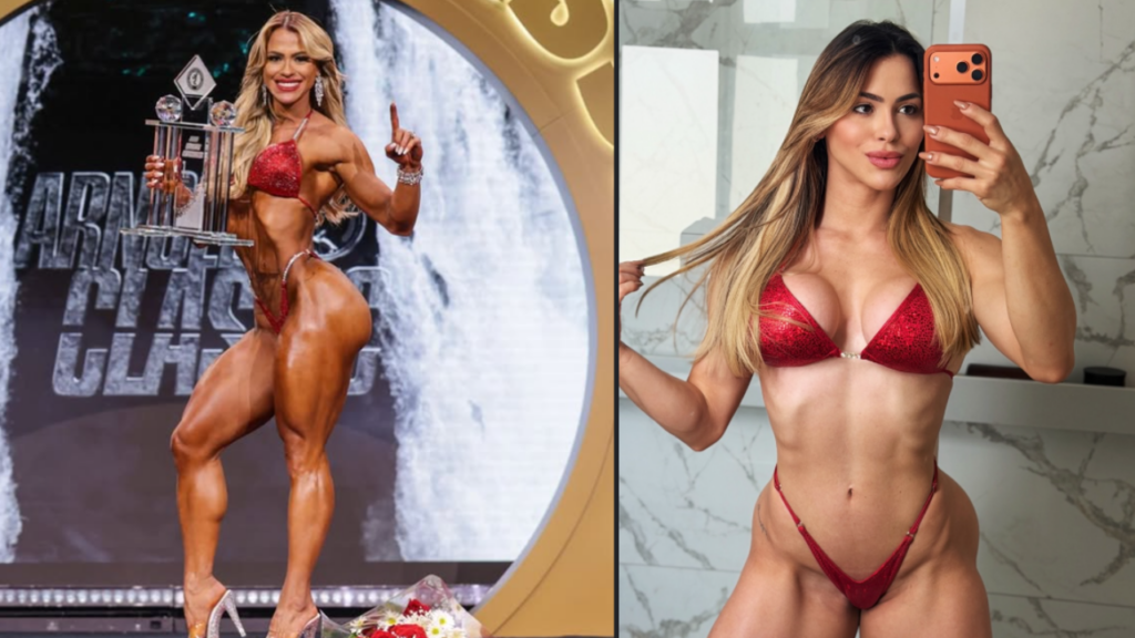 Eduarda Bezerra mostrou nas redes sociais o físico fora de temporada após título no Mr. Olympia