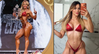 Eduarda Bezerra mostrou nas redes sociais o físico fora de temporada após título no Mr. Olympia