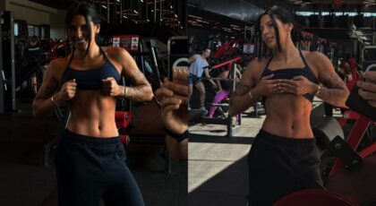 Ana Castela mostrando abdômen definido