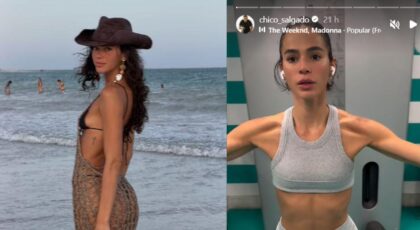 Montagem de duas fotos da Bruna Marquezine.
