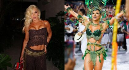 Virginia Fonseca mostrando a barriga chapada.