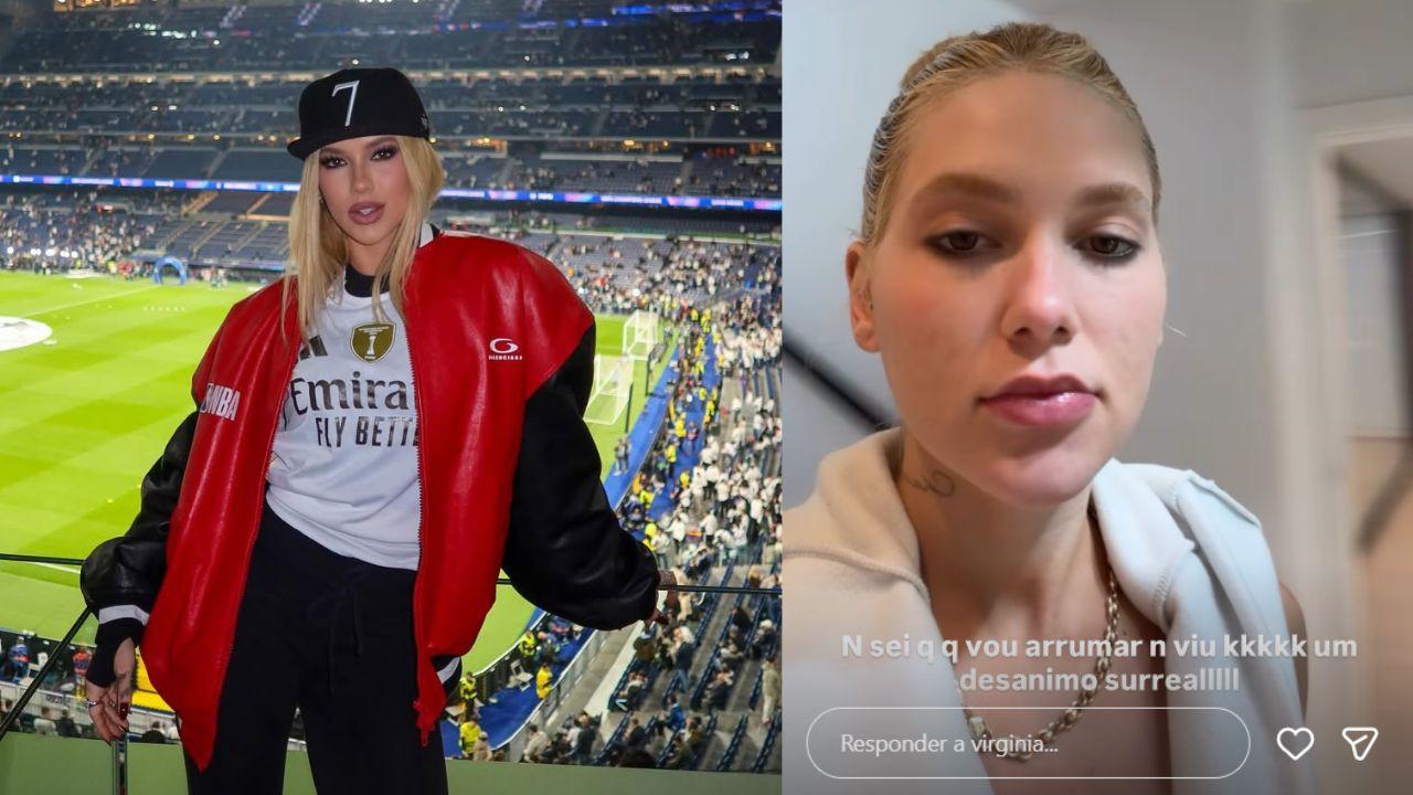 Montagem de duas fotos da Virginia.