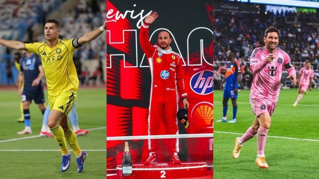 Cristiano Ronaldo, Lewis Hamilton e Messi