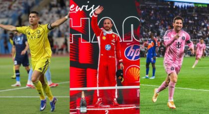 Cristiano Ronaldo, Lewis Hamilton e Messi
