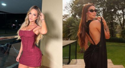 Montagem de duas fotos. À esquerda, Gabi Martins; à direita, Bianca Andrade