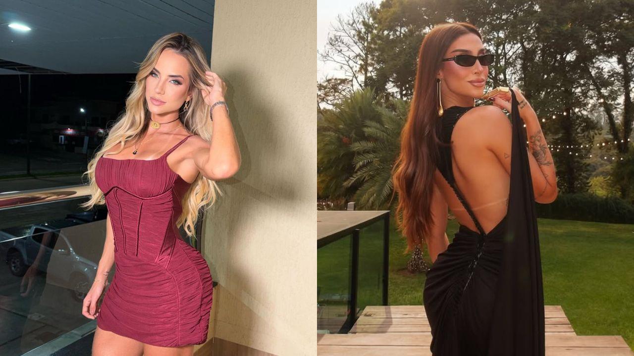 Montagem de duas fotos. À esquerda, Gabi Martins; à direita, Bianca Andrade
