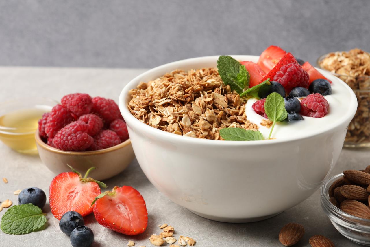 Iogurte com frutas, que aumenta a saciedade