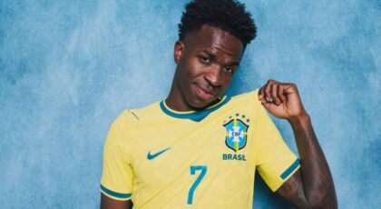 Foto mostra o jogador Vini Jr.