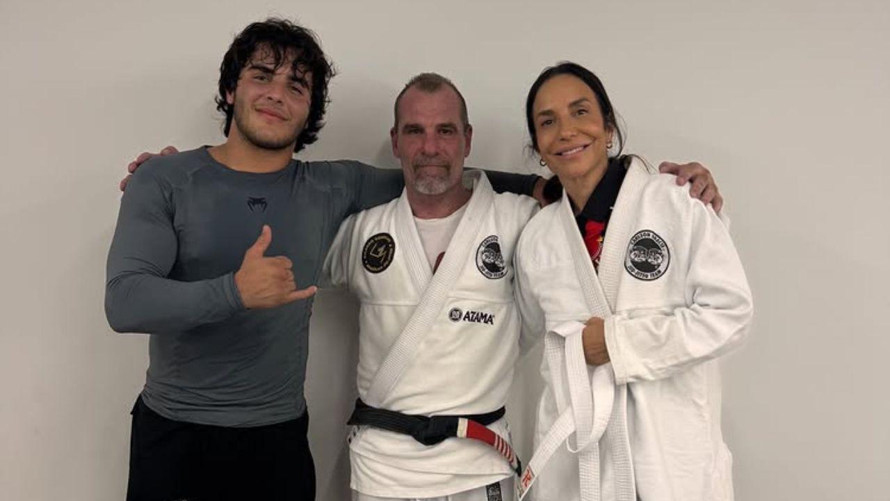 Ivete Sangalo, filho e professor de jiu-jítsu