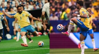 Matheus Cunha e Lucas Paquetá, jogadores da Seleção Brasileira