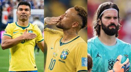Casemiro, Neymar e Alisson Becker