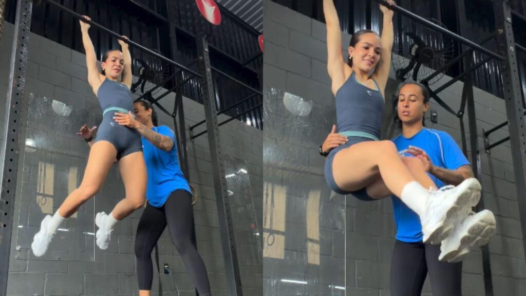 Mel Maia faz sua primeira aula de Crossfit