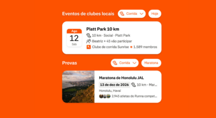 Novo recurso do Strava ajuda atletas a encontrar corridas e atividades coletivas perto de onde estão