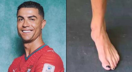 Por que Cristiano Ronaldo pinta as unhas dos pés de preto?