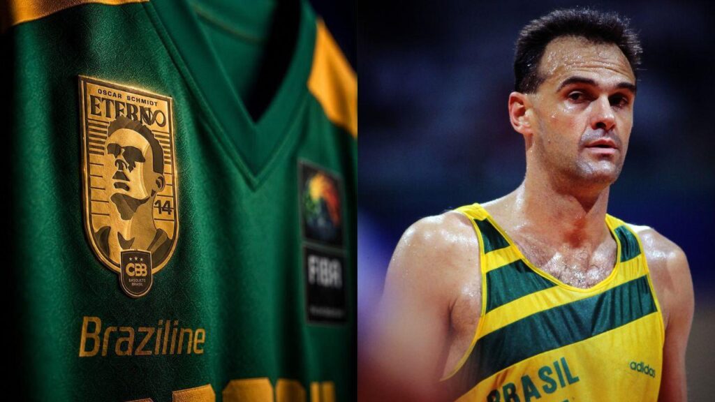 Camisa especial com homenagem a Oscar Schmidt