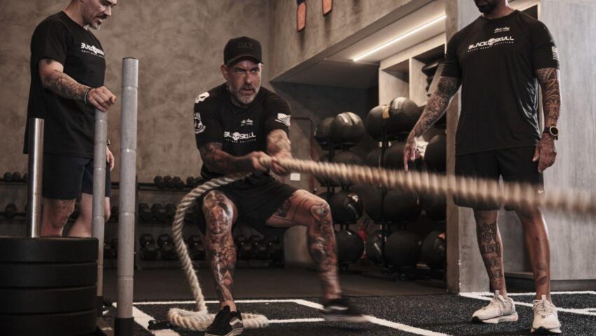 Imagem de Henrique Fogaça treinando