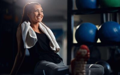 Mulher durante o treino