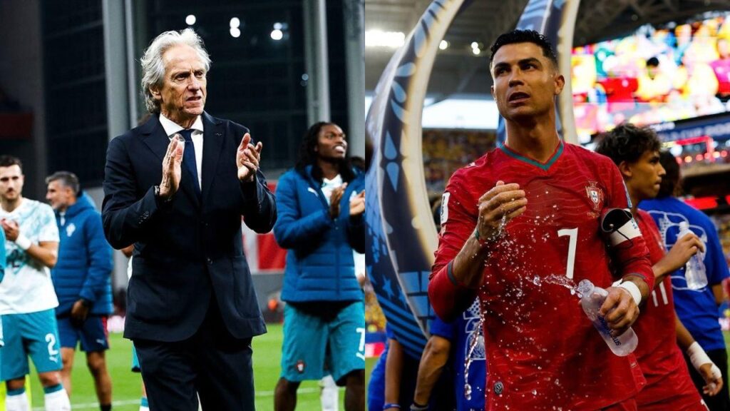 técnico Jorge Jesus e Cristiano Ronaldo