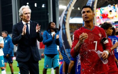 técnico Jorge Jesus e Cristiano Ronaldo